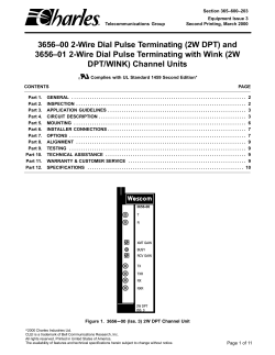 3656&ndash;00 2-Wire Dial Pulse Terminating (2W DPT) and 3656&ndash;01 2