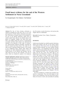 Fossil insect evidence for the end of the Western Settlement in