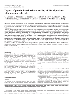 Impact of pain in health related quality of life