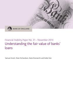 Financial Stability Paper No. 31 &ndash; November 2014