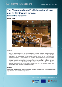 “European Model” of International Law and its Significance for Asia