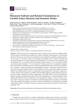 Monocyte Subsets and Related Chemokines in Carotid Artery