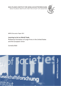 Preference Formation of Large Firms in the Unites States and
