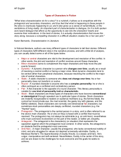 Character Types - Mr. Boyd`s English
