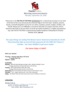 Morning Announcements The Lady Vikings are selling Pink Breast