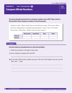 Compare Whole Numbers