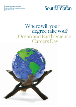 Where will your degree take you? Ocean and Earth Science Careers