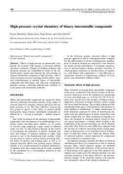 High-pressure crystal chemistry of binary intermetallic compounds