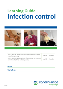 Infection control - Careerforce Library