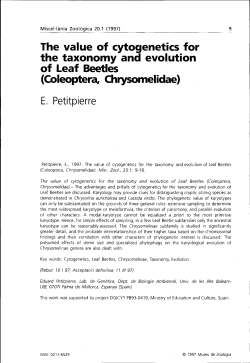 The value of cytogenetics for the taxonomy and evolution of Leaf