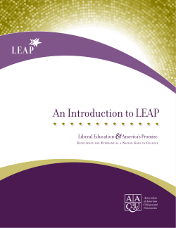 An Introduction to LEAP - Association of American Colleges