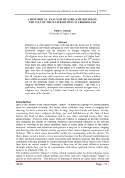 International Journal of Research in Arts and Social Sciences