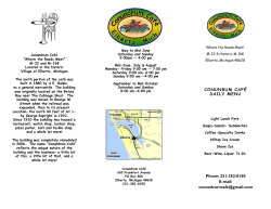 2016 Menu  - Conundrum Cafe