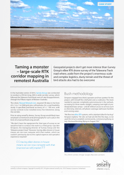 Taming a monster &ndash; large-scale RTK corridor mapping in