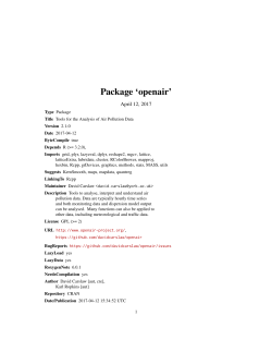 Package `openair`