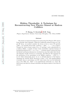 Hidden Thresholds: A Technique for Reconstructing New Physics