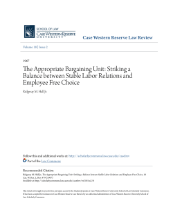 The Appropriate Bargaining Unit - Case Western Reserve University