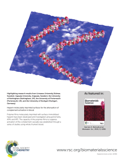 Heparin molecularly imprinted surfaces for the