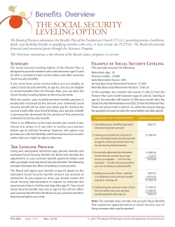 The Social Security Leveling Option