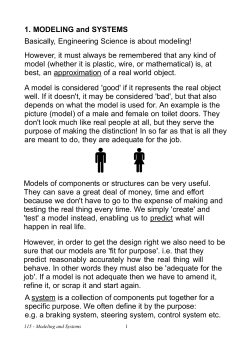 However, it must always be remembered that any kind of model