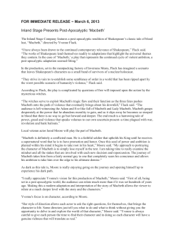 Macbeth - the City of San Jacinto