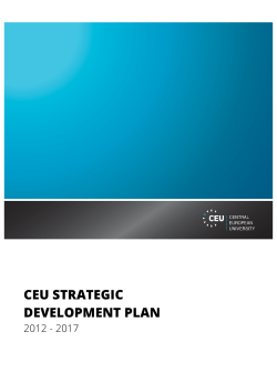 ceu strategic development plan ceu strategic development plan