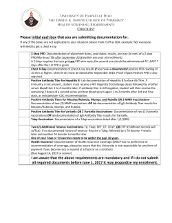 Please initial each box that you are submitting documentation for. I