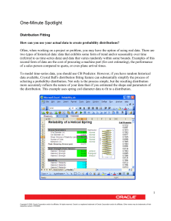 One-Minute Spotlight