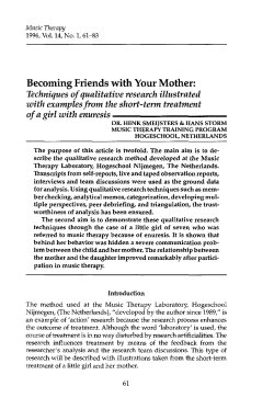 Becoming Friends with Your Mother: Techniques of qualitative