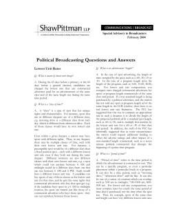 Political Broadcasting Questions and Answers