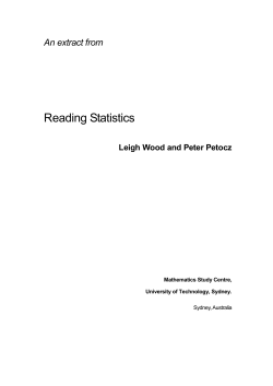 Reading Statistics - University of Technology Sydney