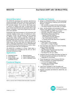 MAX3109 Dual Serial UART with 128