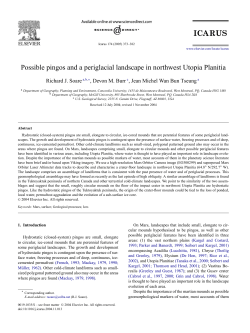 Possible pingos and a periglacial landscape in northwest Utopia