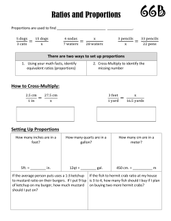 Ratios and Proportions
