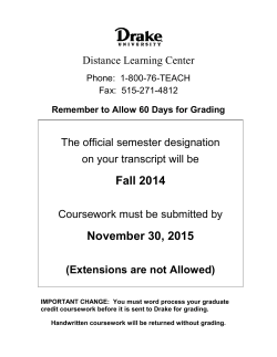 Fall 2014 - Video Courses For Educators