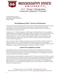 The Montgomery GI Bill: 25 Years of Achievement A Seven