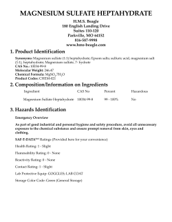 magnesium sulfate heptahydrate