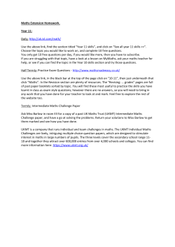 Maths Extension Homework. Year 11: Daily: http://uk.ixl.com/math