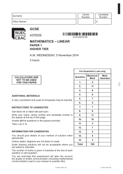 Paper - Revision Maths
