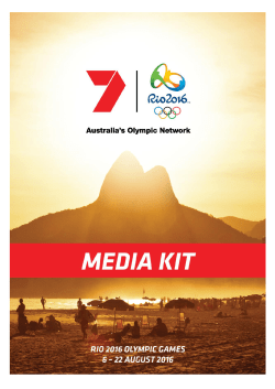 Rio 2016 Olympic Games Media Kit