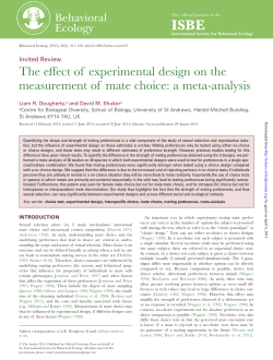 The effect of experimental design on the measurement of