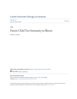 Parent-Child Tort Immunity in Illinois
