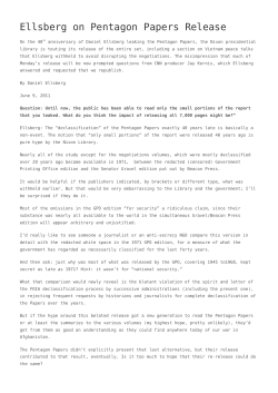 Ellsberg on Pentagon Papers Release