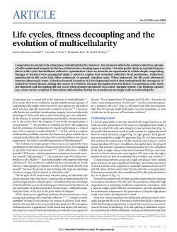 Life cycles, fitness decoupling and the evolution of multicellularity