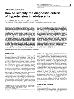 How to simplify the diagnostic criteria of