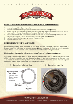 HOW TO CHANGE THE UNITS PER COIN RATE ON A SMITHS