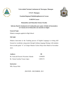 Universidad Nacional Aut&oacute;noma de Nicaragua, Managua UNAN