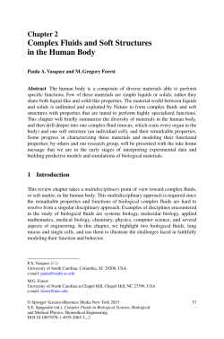 Complex Fluids and Soft Structures in the Human Body
