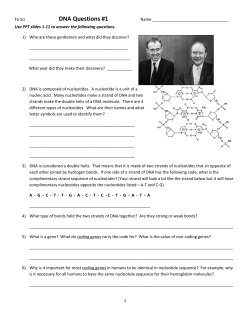 DNA Questions #1