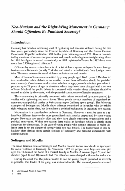 Neo-Nazism and the Right-Wing Movement in Germany